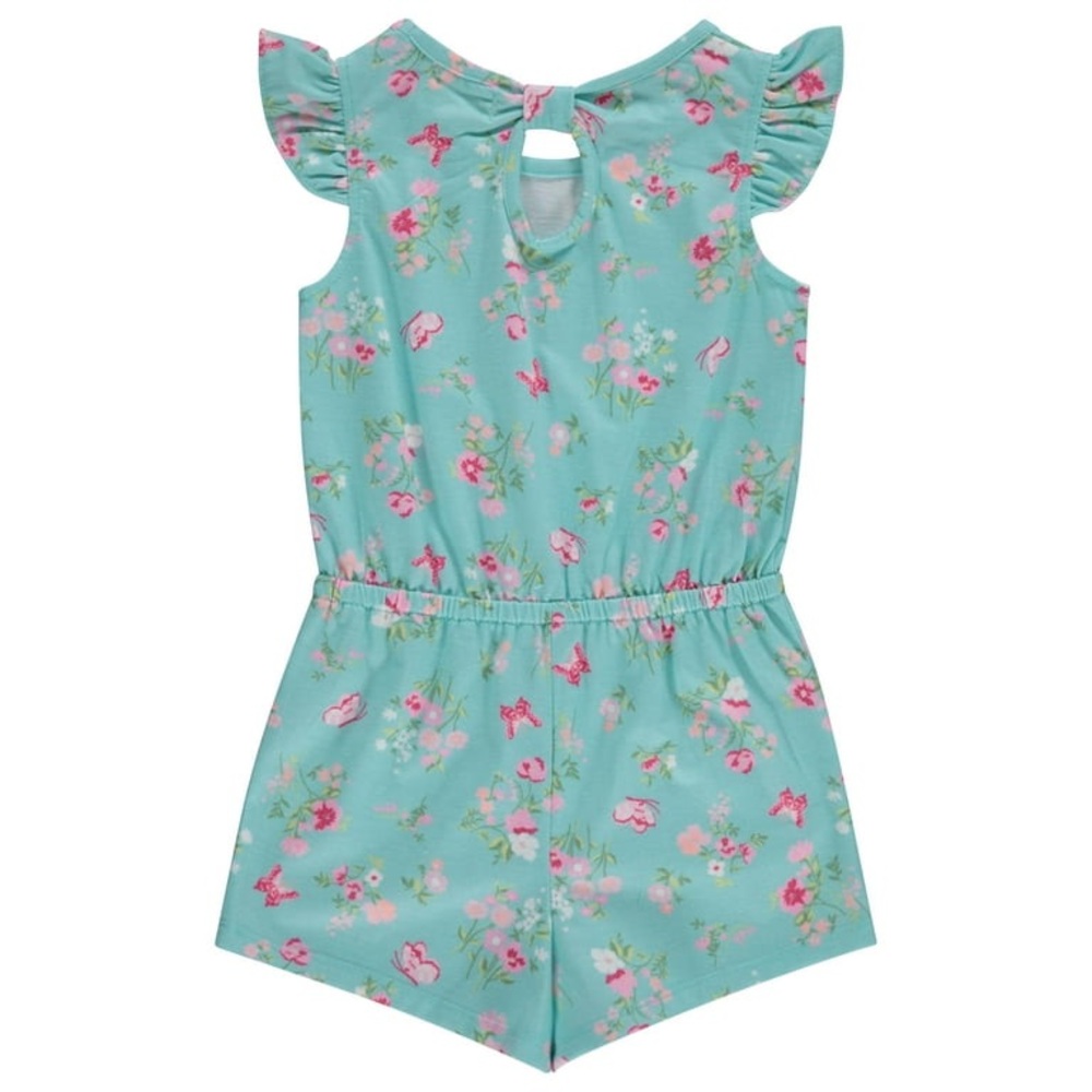Charming Floral‎ Kids Romper in Blue and Pink